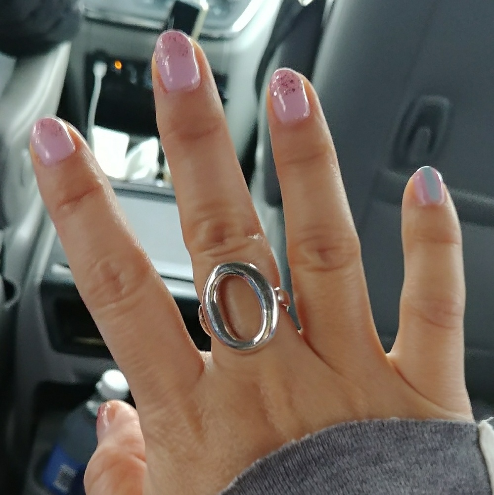 925 sterling silver oval ring